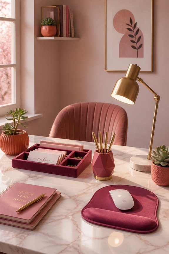 magenta accessories for organization