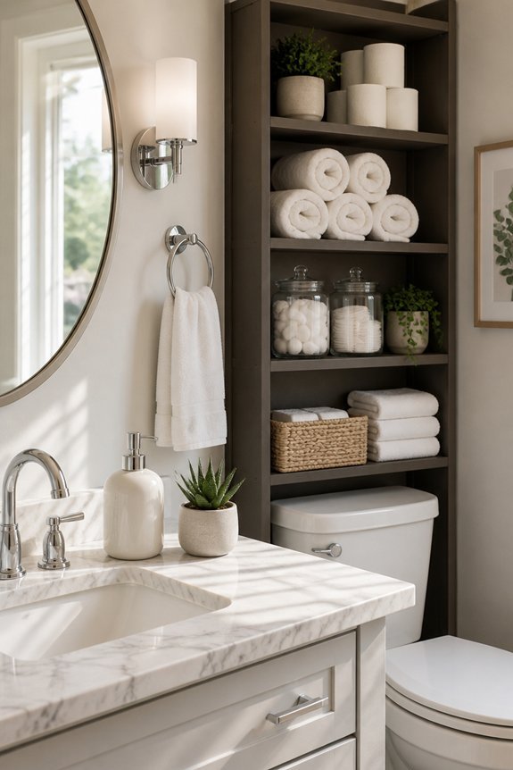 maximize space above toilet