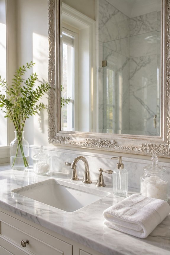 mirrors enhance small bathrooms