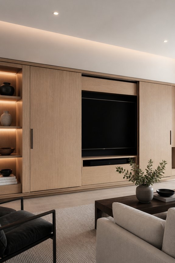 motorized cabinet tv concealment