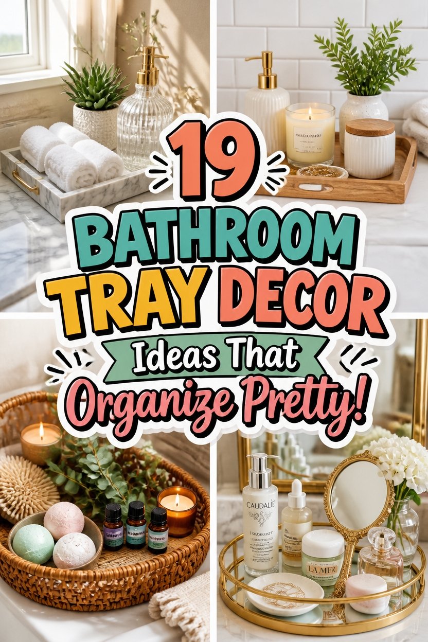organized bathroom tray decor