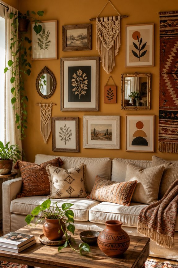 personalized eclectic gallery wall