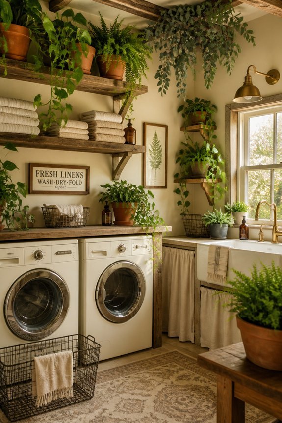 revitalize laundry room greenery