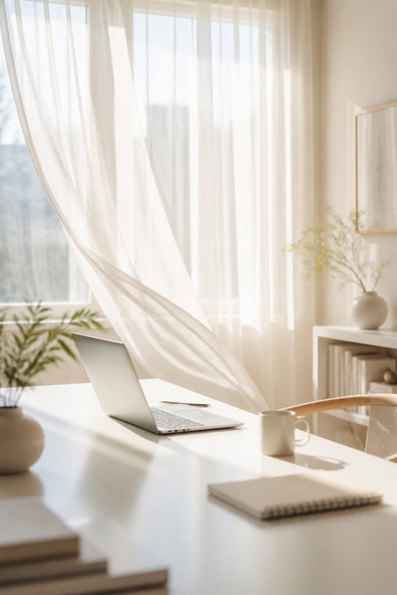 sheer curtains for comfortable lighting