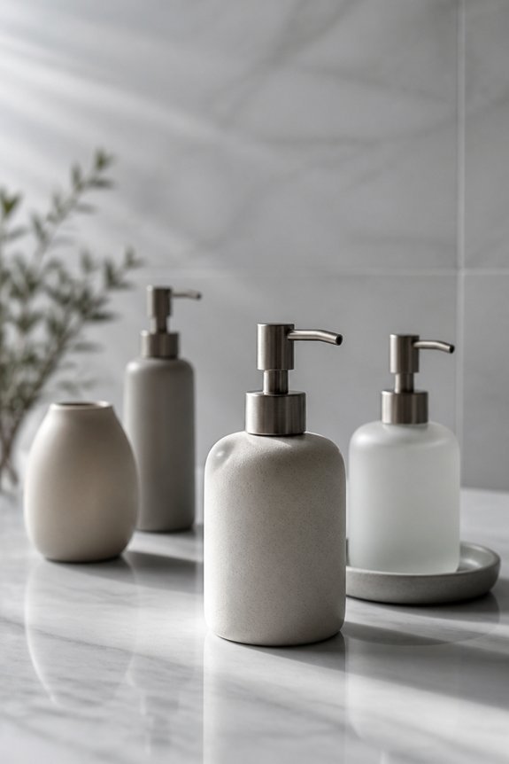 sleek space saving soap dispensers