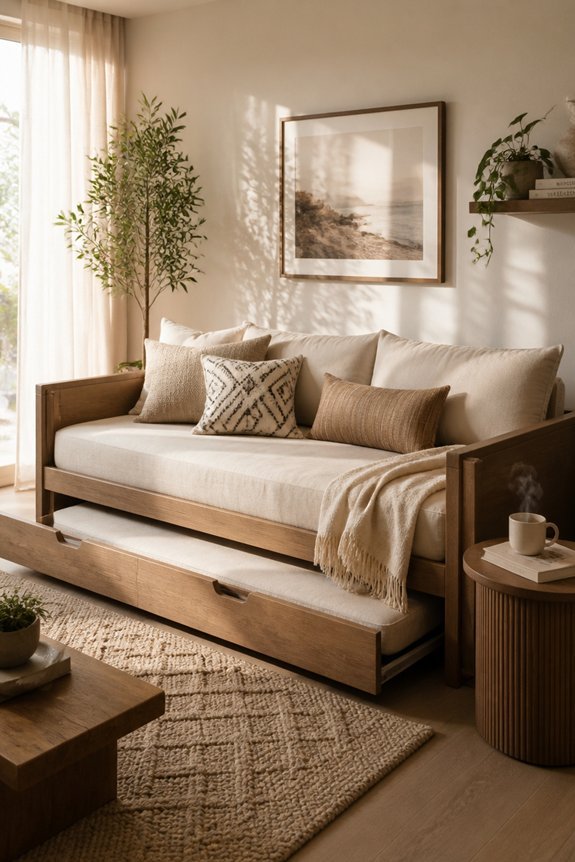 sofa effortlessly transforms to bed