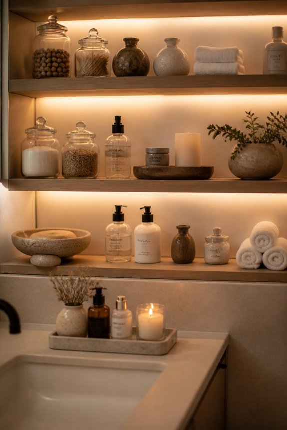 soft ambient bathroom lighting