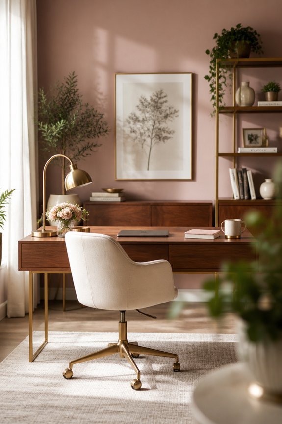 soft blush wall sophistication