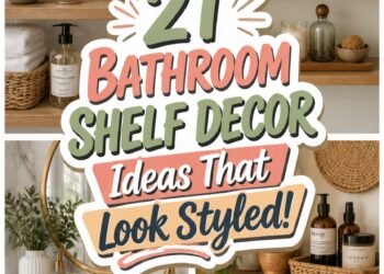 stylish bathroom shelf decor