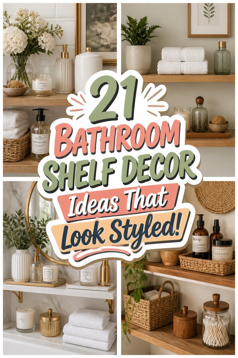 stylish bathroom shelf decor
