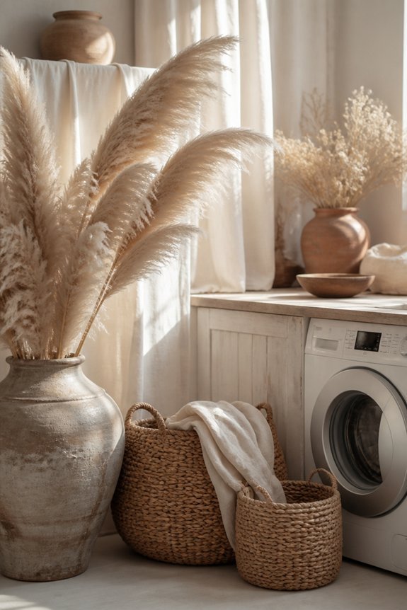 stylish dried flower decor