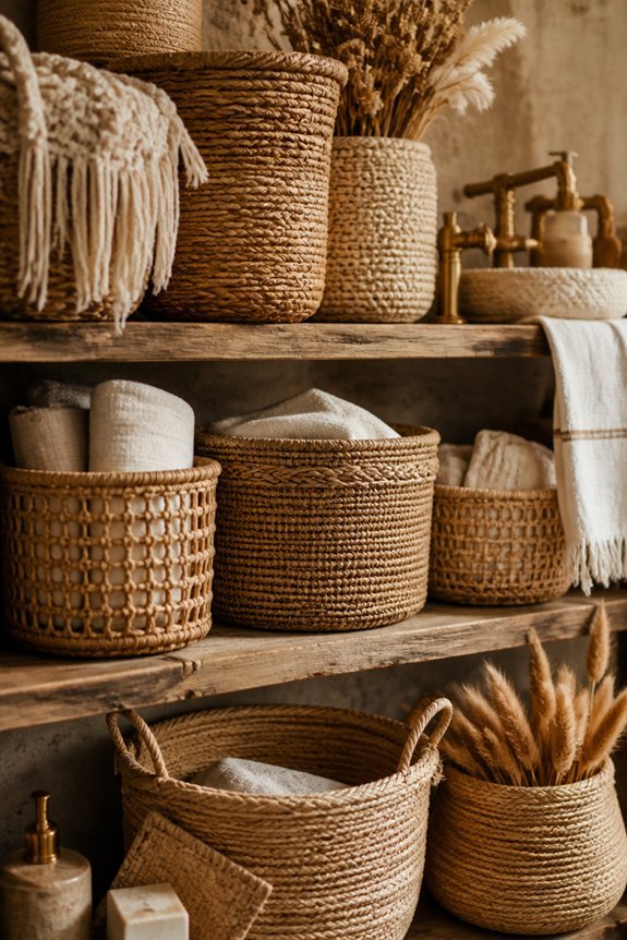 stylish jute wrapped storage solution