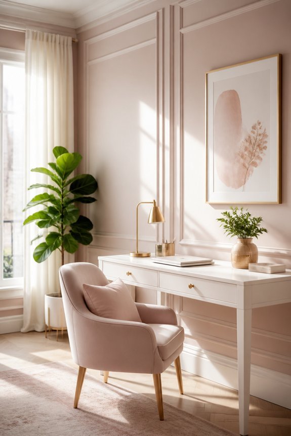 subtle blush trim elegance
