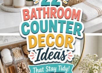 tidy bathroom counter decor