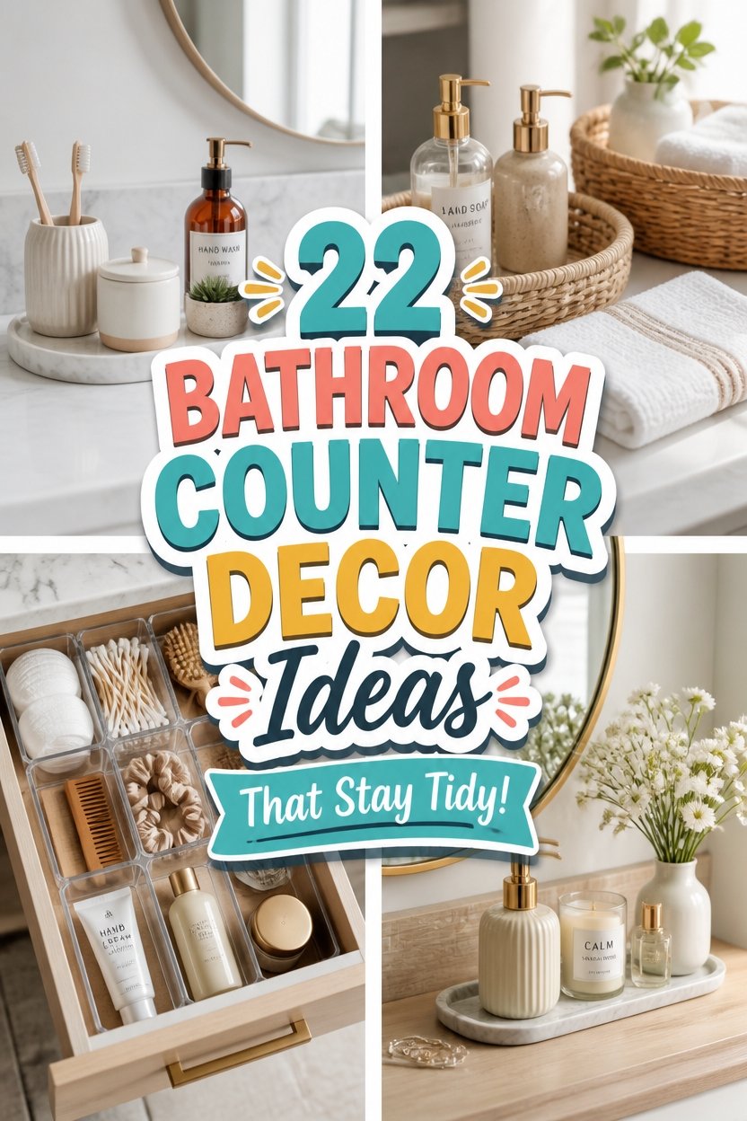 tidy bathroom counter decor