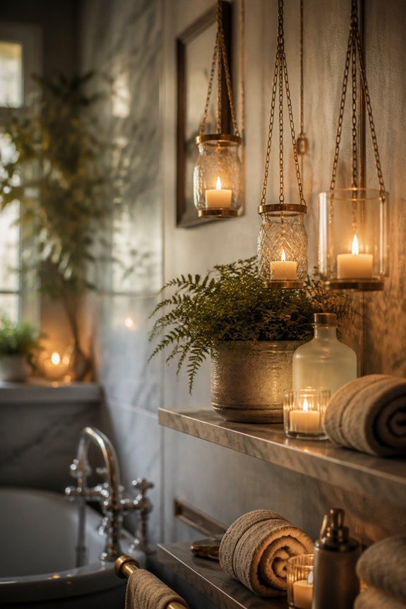 transform bathroom with candles