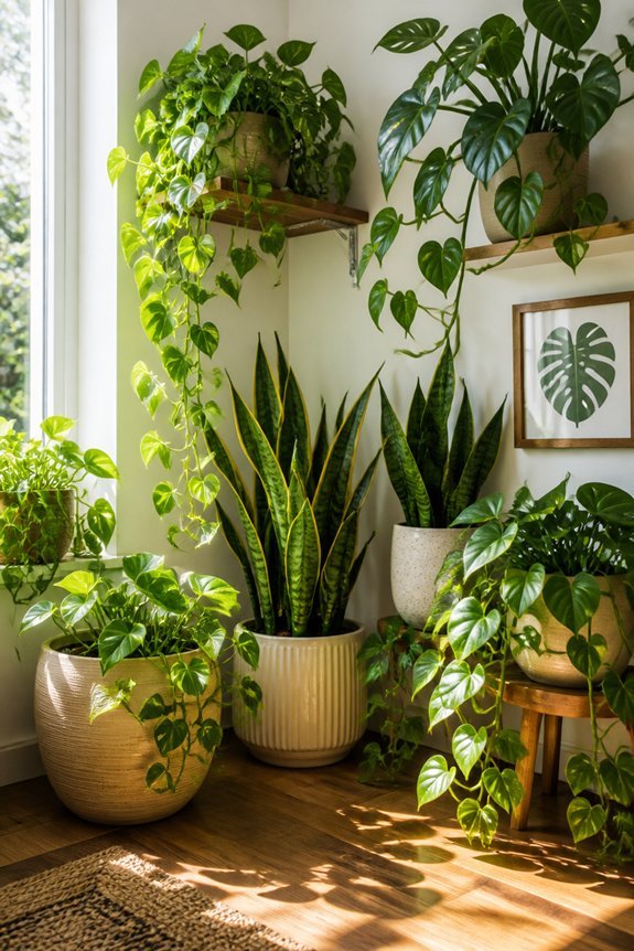 transform corners with plants
