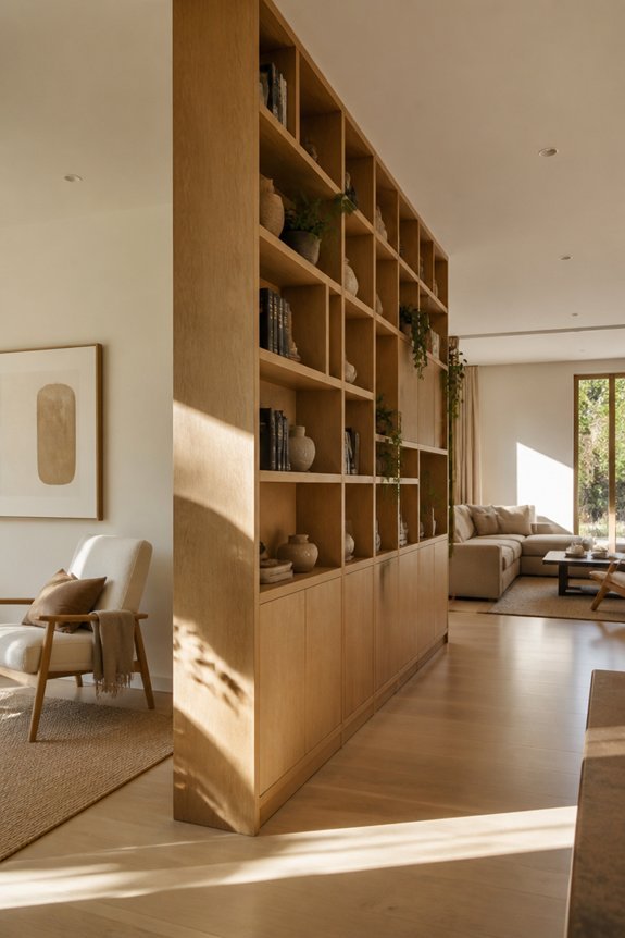 transformative bookcase room divider