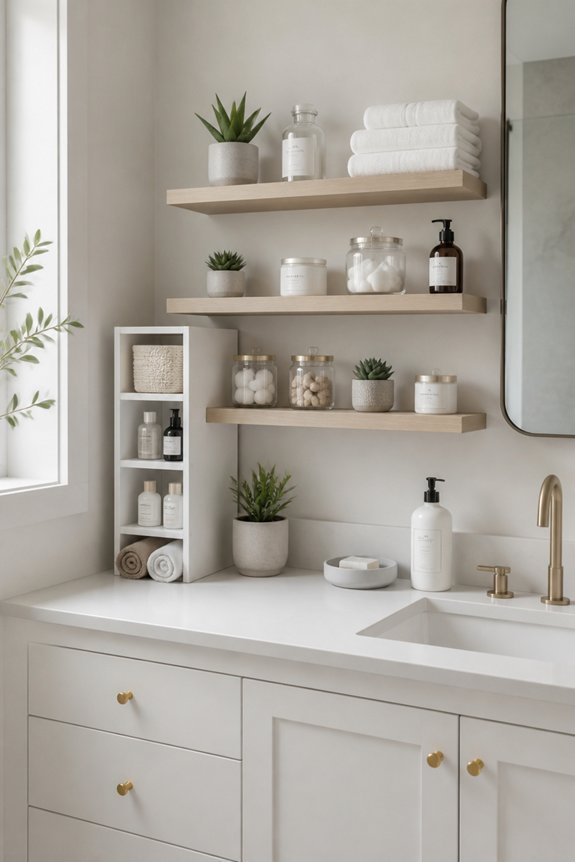 vertical storage for bathrooms
