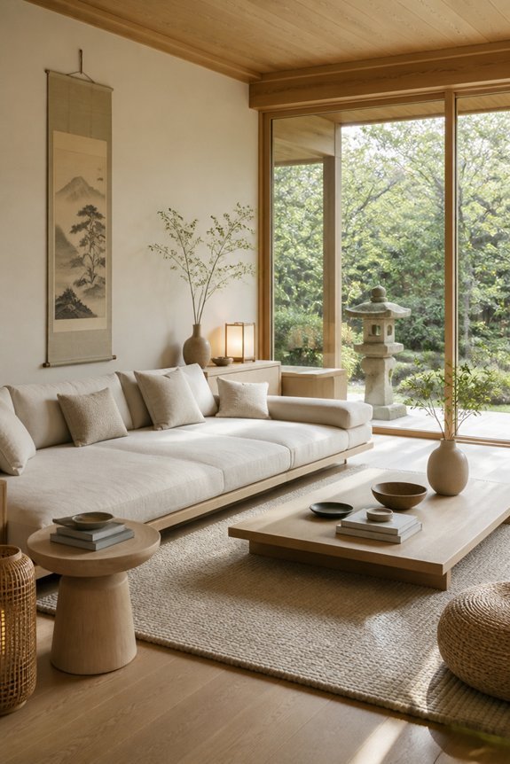 warm minimalist living space