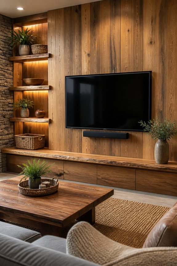 warm wood paneling transformation