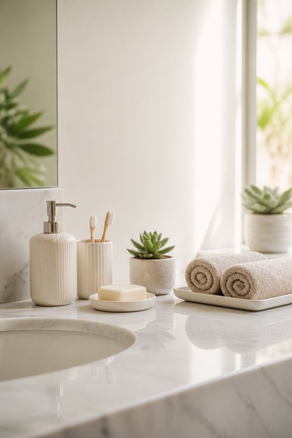 weekly bathroom counter refresh