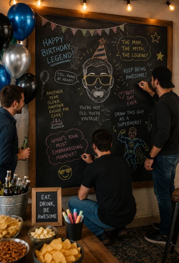 Interactive Chalkboard Walls: Guest Engagement