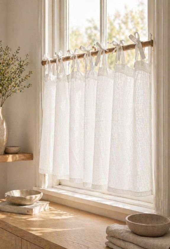 Soften Your Window With Curtains or a Sheer Shad