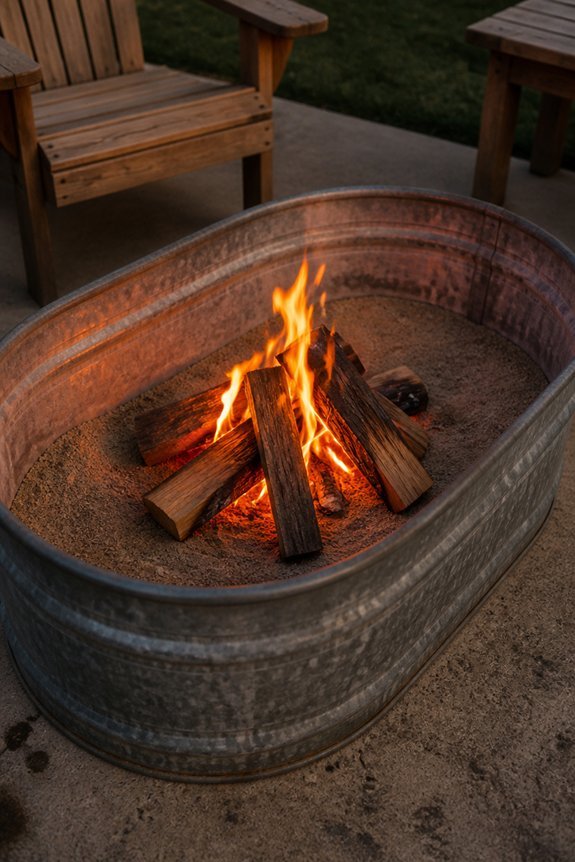 affordable galvanized fire pit