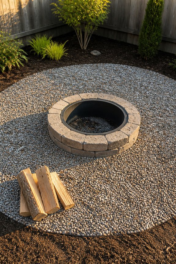 affordable gravel fire pit