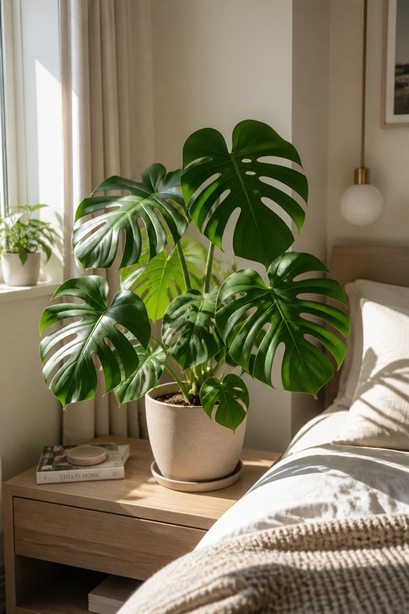 air purifying statement bedroom plant