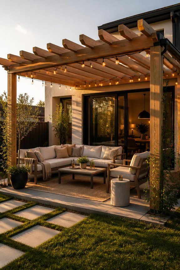 attached pergolas enhance outdoor living