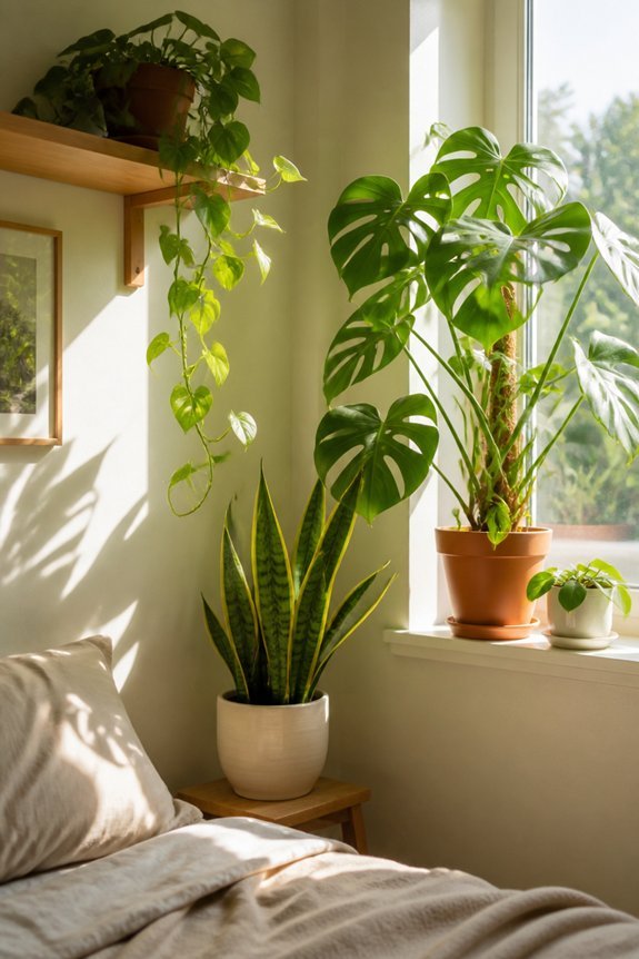 bright resilient bedroom plants
