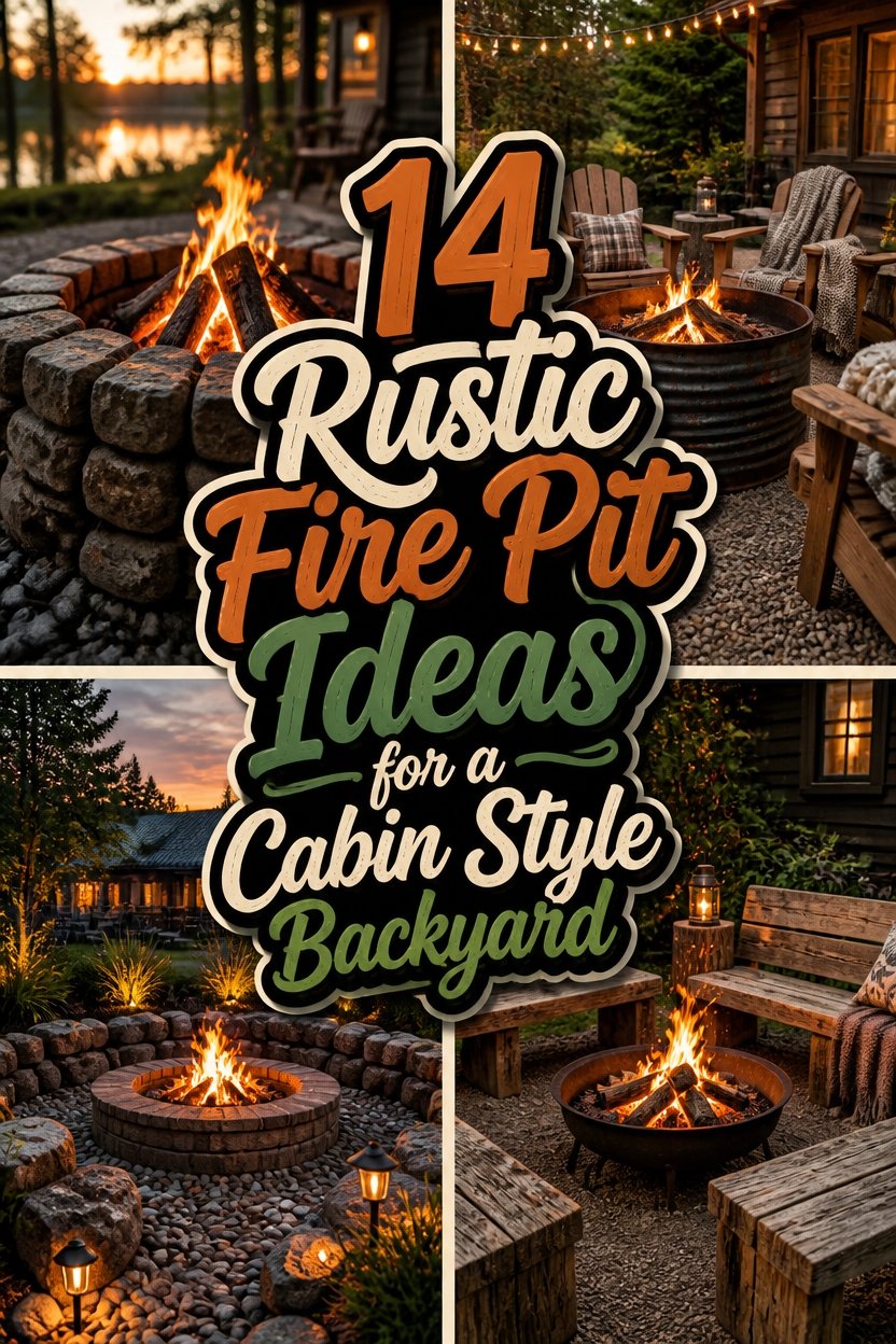 cabin style backyard fire pits