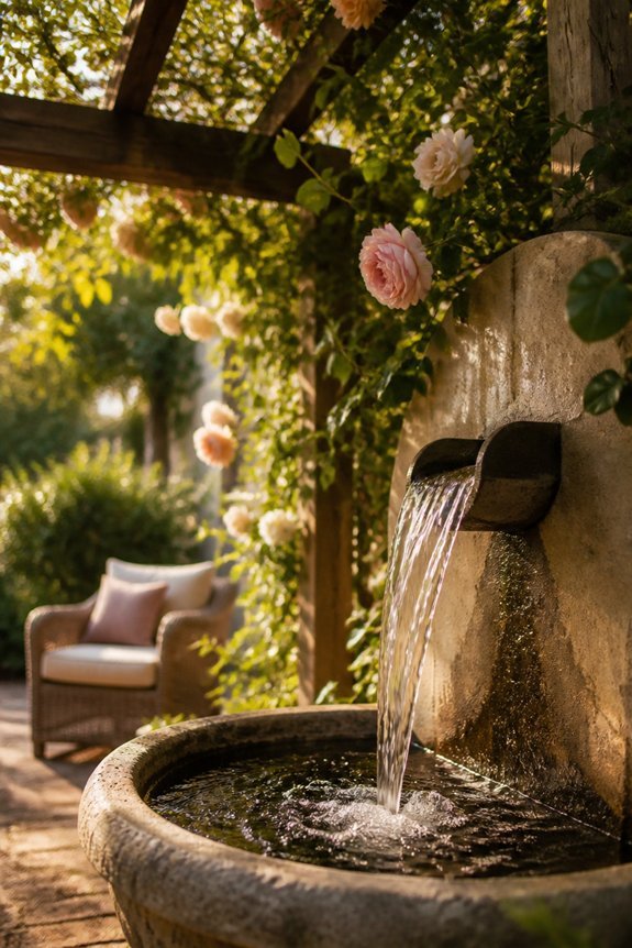 calming water feature placement