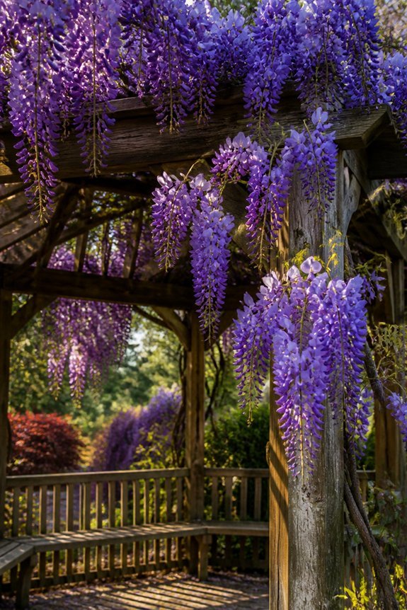 cascading wisteria gazebo beauty