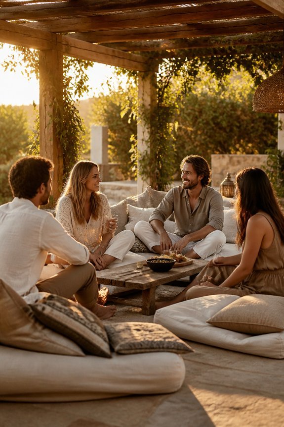 casual outdoor seating arrangements