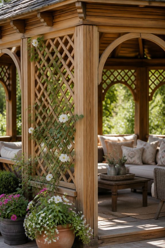 charming lattice gazebo design