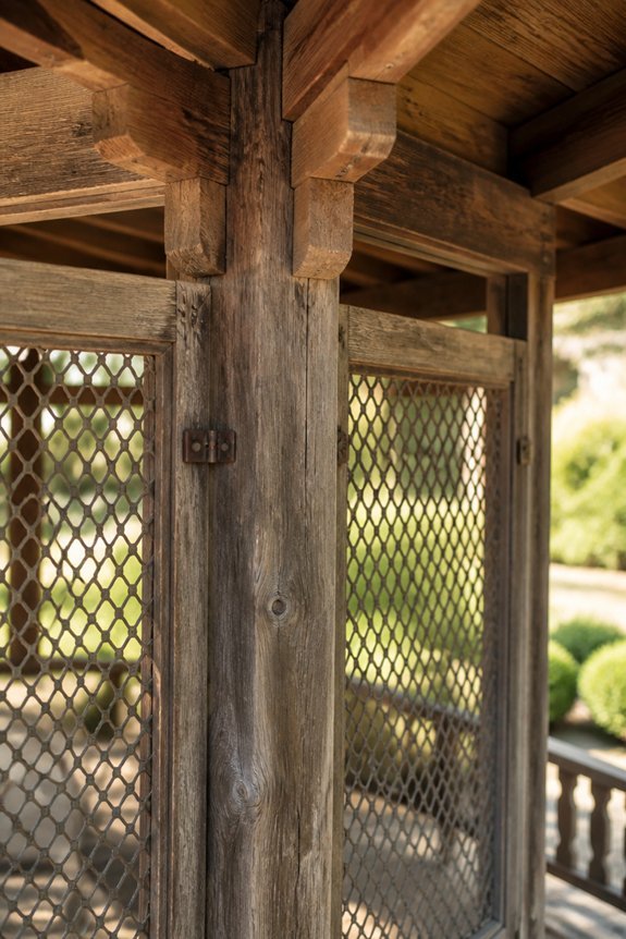 charming rustic wooden gazebo