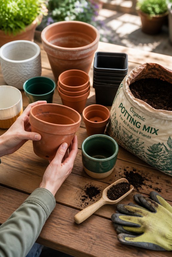 choose pots quality soil