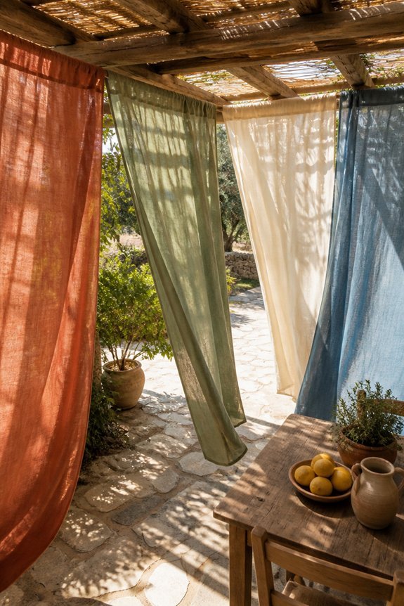 colorful linen sun protection