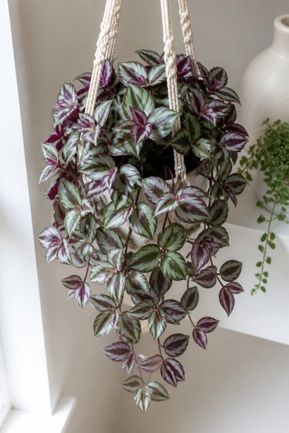 colorful low light hanging plant