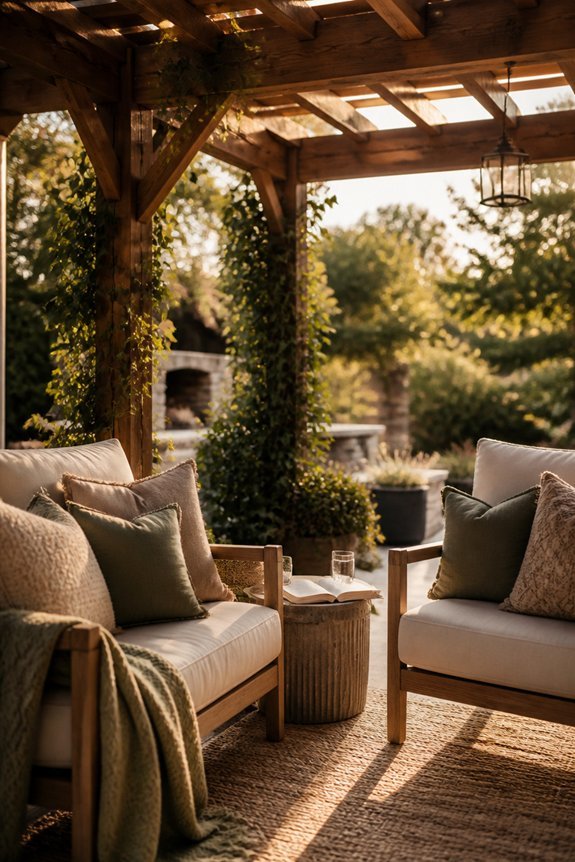 comfortable outdoor seating arrangement
