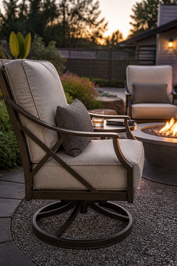 comfortable outdoor swivel seating
