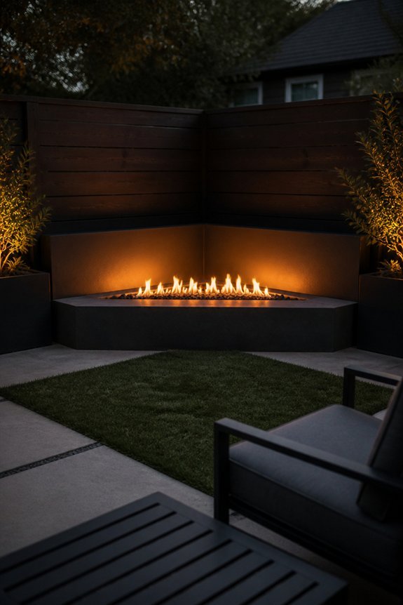 compact corner fire pit