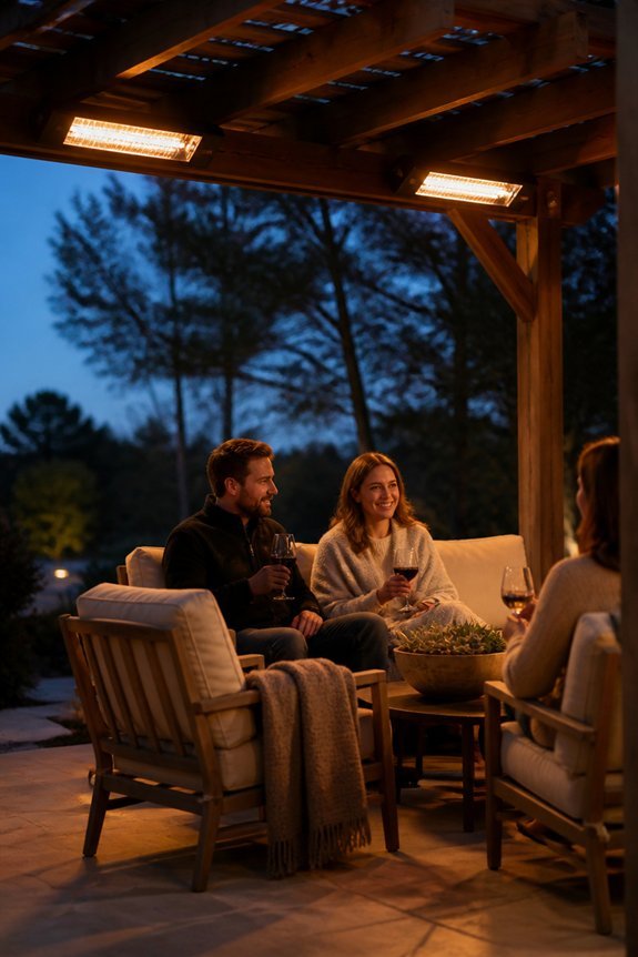 cozy gatherings with heat lamps
