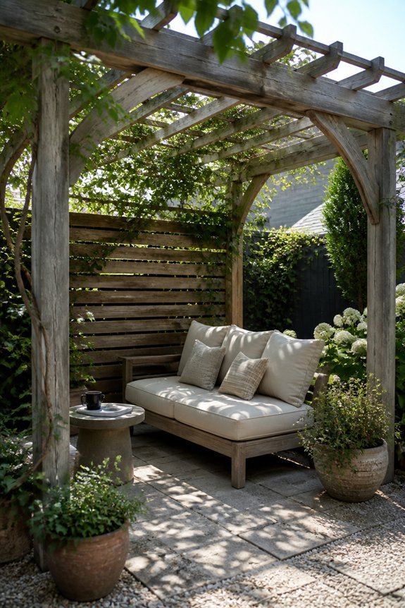 cozy outdoor relaxation space
