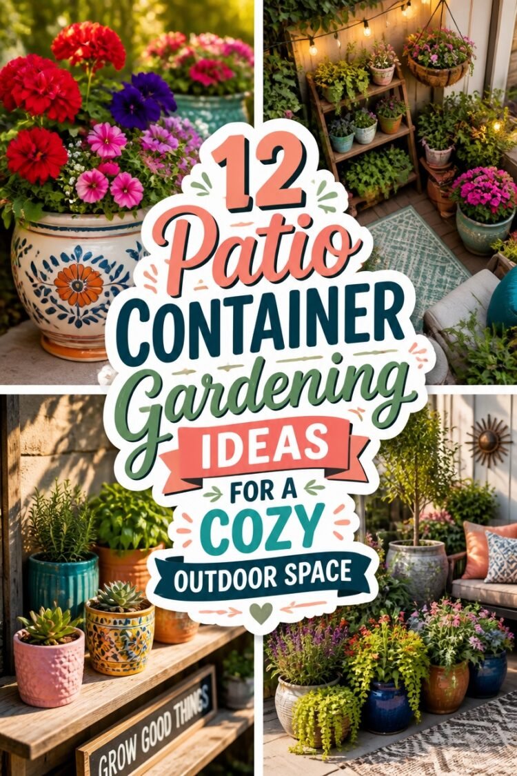cozy patio container gardening