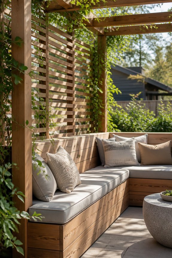 cozy space saving built in seating