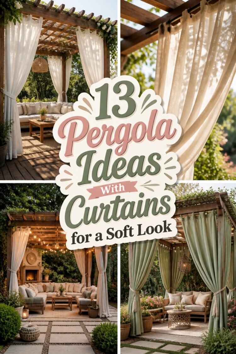 curtained pergola design ideas